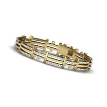 donne braccialetto stampabile diamante bianca argento gemma gioielleria brillante oro sterlina platino splendente lusso braccialetti serratura lacci tesselcaps bracelettesselcaps gioiello pelle 3d print model - Mito3D