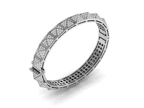 donne braccialetto stampabile argento gemma bianca diamante gioielleria brillante oro sterlina platino splendente lusso braccialetti 3d print model - Mito3D