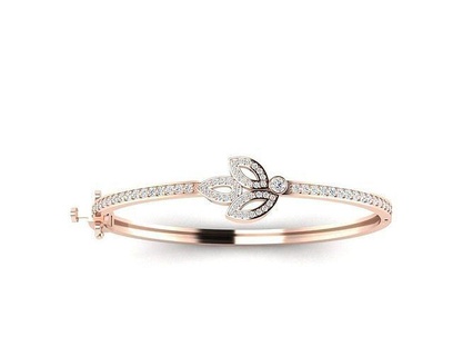 donne braccialetto stampabile diamante oro argento sterlina bianca gemma gioielleria brillante platino splendente lusso braccialetti 3d print model - Mito3D