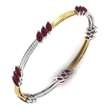 femmes bracelet 3dm rendre diamant gemme imprimable bijou bijoux goujat platine bracelets mariage engagement argent or sterling blanc brillant boucle d'oreille 3d print model - Mito3D