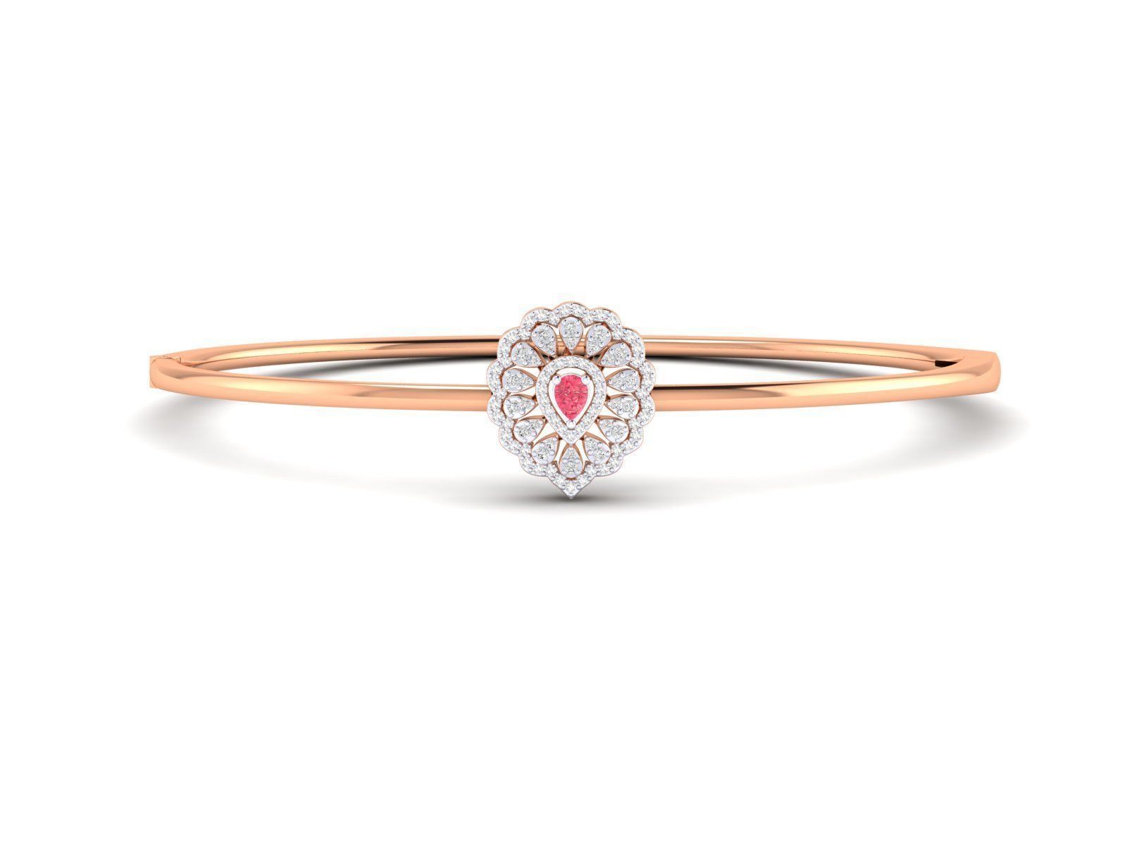 femmes bracelet 3dm stl rendre imprimable diamant platine sterling brillant mariage engagement bijoux gemme précieux argent or bracelets 3D print model - Mito3D