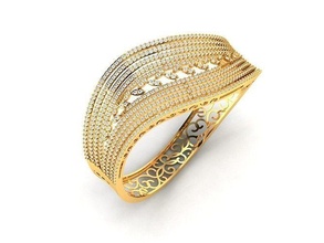 women bracelet 3dm stl render details bangle jewel jewelry gold gem flower diamond printable precious jewellery gift engagement wedding brilliant platinum shining luxury decoration bracelets 3d print model - Mito3D