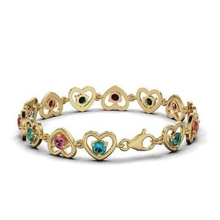 mujer pulsera corazón redondo Roca joyería joya plata collar diamante oro imprimible brillante esposas 3d print model - Mito3D