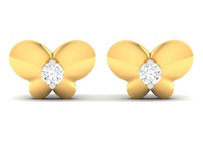 mulheres borboleta brincos 3dm render jóias imprimível gema prata pregos hoopsandhuggies diamante ouro platina jóia Casamento noivado delicado joalheria precioso luxo longo 3d print model - Mito3D
