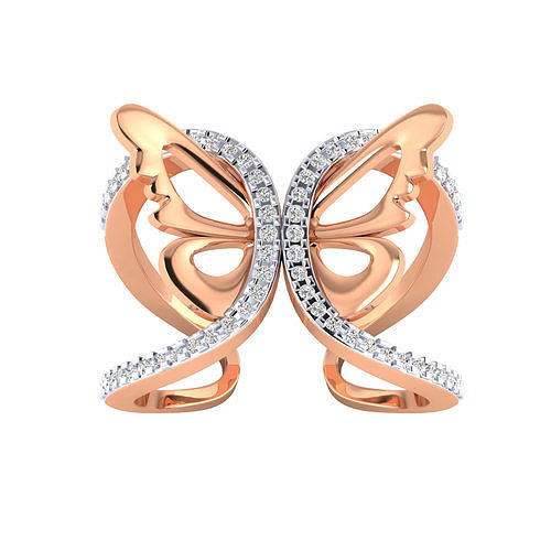 women butterfly ring 3dm render 3d print model gem wedding engagement jewel jewellery printable diamond silver gold jewelry sterling white brilliant platinum rings luxury precious 3D print model - Mito3D