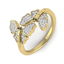 les femmes papillon anneau 3dm rendre détail 3d modèle d'impression bijoux anneaux de mariage gem l'engagement imprimable joyau le diamant d'argent or bague en la livre sterling blanc brillant fiançailles platine 3d print model - Mito3D