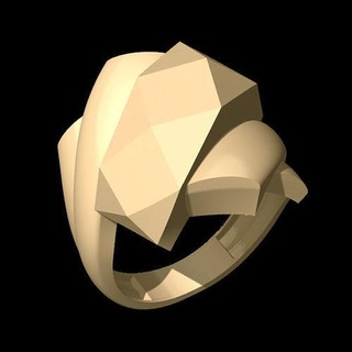 donne cesellato squillare 6 semplice gioielleria oro design stampabile anelli argento moderno nozze regalo classico lux arte moda scalpello geometrico 3d print model - Mito3D