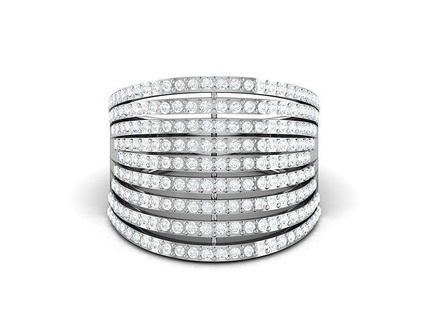 donne cocktail squillare 3dm render dettaglio gemma diamante anelli solitario sterlina nozze alto platino Fidanzamento gioielleria stampabile oro gruppo musicale 3d print model - Mito3D