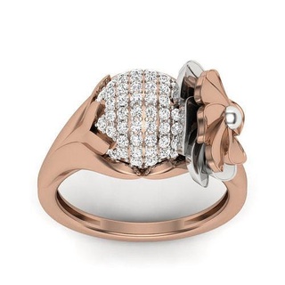 donne cocktail squillare 3dm render dettagli anelli nozze Fidanzamento gioiello gioielleria diamante stampabile Lancio oro argento platino gemma solitario fiore 3d print model - Mito3D