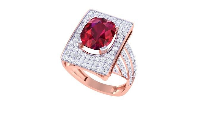 mujer cóctel anillo 3dm stl obj fbx renders detalles diamantes anillos joyería fulleternityring joyeria signetring moda oro proponiendo joya diamante compromiso Moda 3D print model - Mito3D