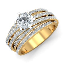 femmes cocktail bague 3dm stl rendre gemme mariage engagement bijou bijoux imprimable diamant argent or sterling anneaux brillant 3d print model - Mito3D