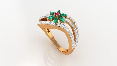mulheres coquetel marquesa diamante anel gema argolas solitário esterlina casamento alto platina noivado jóias imprimível joalheria ouro prata brilhante moda 3d print model - Mito3D