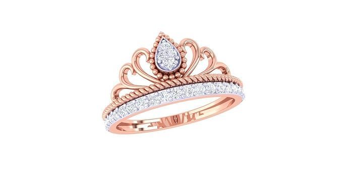 mujer corona Boda anillo 3dm stl obj fbx renders detalles diamantes anillos joyería fulleternityring joyeria signetring moda oro proponiendo joya diamante compromiso Moda 3D print model - Mito3D
