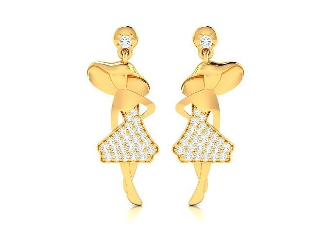 women diamond earring jewelry stud square cluster female men unisex fashion accessories vintage retro minimalist modern antique jewellery earrings 3D print model - Mito3D