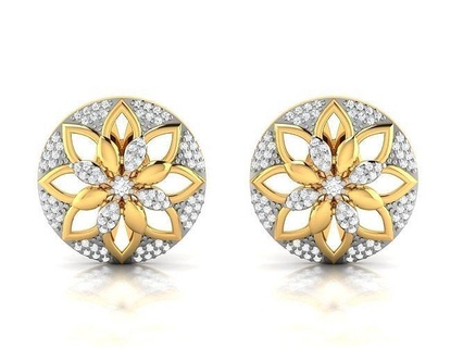 women diamond earring earrings ring gold silver white wedding engagement luxury shining jewelry jewel gem printable brilliant fashion 3d print model - Mito3D