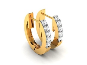 Frauen Diamant Ohrringe Ohrring Schmuck Zucht Hochzeit Engagement Zaum Charme Mode Trends zierlich weiblich unisex Ohr 3d print model - Mito3D