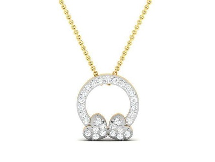 Frauen Diamant Anhänger Schmuck druckbar Gold Silber Hochzeit Juwel Sterling Weiß Platin wertvoll Halskette 3d print model - Mito3D