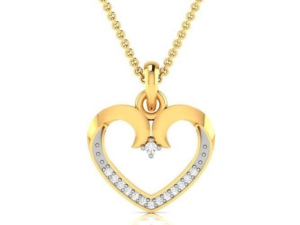 donne diamante pendente gioielleria stampabile oro argento nozze gioiello sterlina bianca brillante platino prezioso collana ciondoli cuore 3d print model - Mito3D