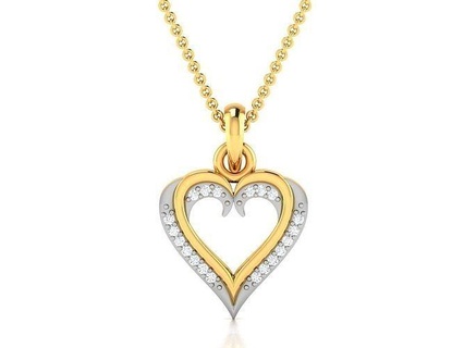 donne diamante pendente gioielleria stampabile oro argento nozze gioiello sterlina bianca brillante platino prezioso collana ciondoli cuore 3d print model - Mito3D