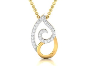 women diamond pendant jewellery printable gold silver wedding jewel sterling white brilliant platinum precious necklace pendants jewelry 3d print model - Mito3D