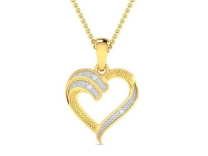 Frauen Diamant Anhänger Schmuck druckbar Gold Silber Hochzeit Juwel Sterling Weiß brillant Platin wertvoll Halskette Herz 3d print model - Mito3D