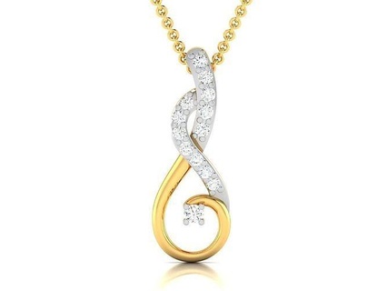 KADIN elmas kolye mücevher yazdırılabilir altın gümüş düğün sterlin beyaz parlak platin değerli takı 3d print model - Mito3D