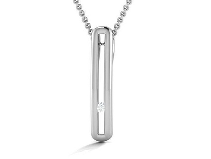 KADIN elmas kolye mücevher yazdırılabilir altın gümüş düğün sterlin beyaz parlak platin değerli takı 3d print model - Mito3D