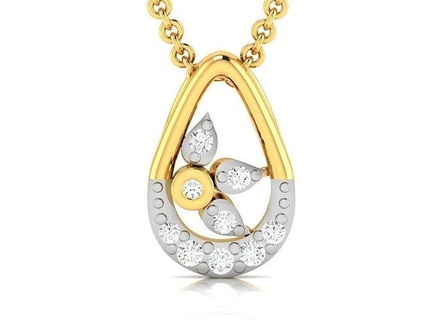 Frauen Diamant Anhänger Schmuck druckbar Gold Silber Hochzeit Juwel Sterling Weiß brillant Platin wertvoll Halskette 3d print model - Mito3D