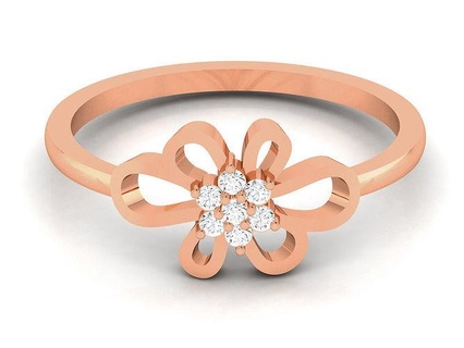 mujer diamante anillo 3dm detalles anillos Boda compromiso joya joyería imprimible oro plata platino lujo precioso Rosa flor 3d print model - Mito3D