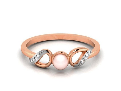 mujer diamante anillo 3dm detalles anillos Boda compromiso joya joyería imprimible oro plata platino lujo precioso Rosa perla 3d print model - Mito3D