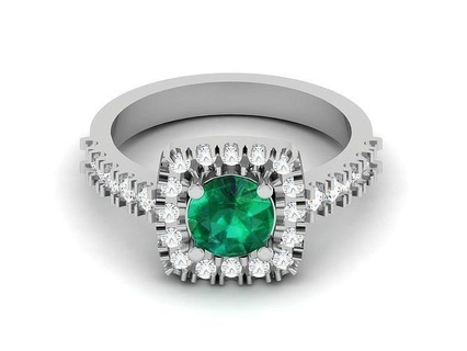 femmes diamant bague 3dm rendre détails anneaux solitaire bijoux or bande gemme argent brillant imprimable sterling platine mariage engagement 3d print model - Mito3D