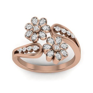 mujer diamante anillo 3dm detalles anillos Boda compromiso joya joyería imprimible oro plata platino lujo precioso flor 3d print model - Mito3D