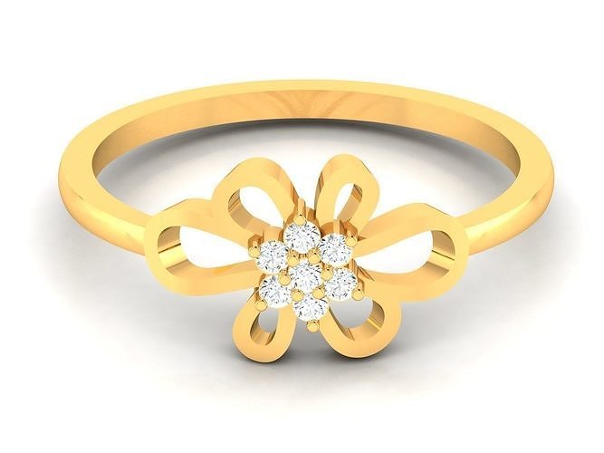 Frauen Diamant Ring 3dm Einzelheiten Ringe Solitär Sterling Schmuck Gold Band Juwel Silber brillant druckbar Platin Hochzeit Engagement zart 3D print model - Mito3D