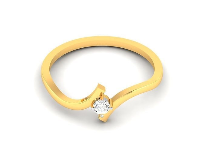 Frauen Diamant Ring 3dm Einzelheiten Ringe Solitär Sterling Schmuck Gold Band zart Juwel Silber brillant Platin Hochzeit Engagement druckbar 3D print model - Mito3D