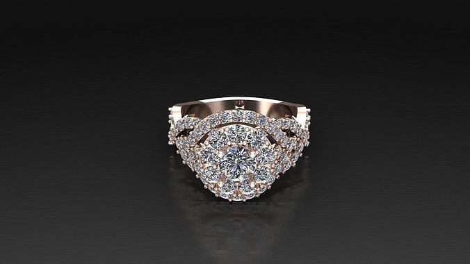 women diamond ring version 2 wm1 15 jewelry engagement wedding jewellery rings jewelryaddict necklaces jewelrydesigner jewels cad jewelrydesign bracelet bracelets diamonds 3D print model - Mito3D