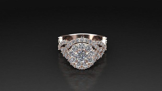 KADIN elmas yüzük versiyon 2 wm1 15 takı nişan düğün mücevher yüzükler bağımlısı kolyeler tasarımcısı mücevherler cad tasarımı bilezik bilezikler elmaslar 3d print model - Mito3D