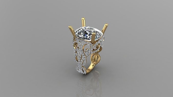 women diamond ring version 2 wm1 19 jewelry engagement wedding jewellery rings jewelryaddict necklaces jewelrydesigner jewels cad jewelrydesign bracelet bracelets diamonds 3D print model - Mito3D