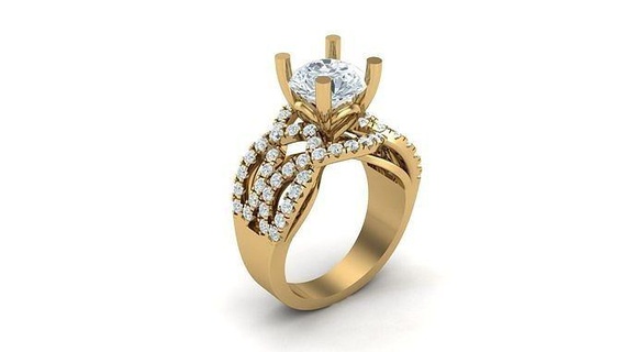 KADIN elmas yüzük versiyon 2 wm1 38 takı nişan düğün mücevher yüzükler bağımlısı kolyeler tasarımcısı mücevherler cad tasarımı bilezik bilezikler elmaslar 3d print model - Mito3D