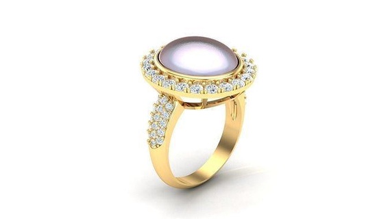 mujer diamante anillo versión 2 wm1 42 joyería joya compromiso Boda anillos joyeria collares diseñadora joyas canalla diseño pulsera esposas diamantes 3d print model - Mito3D