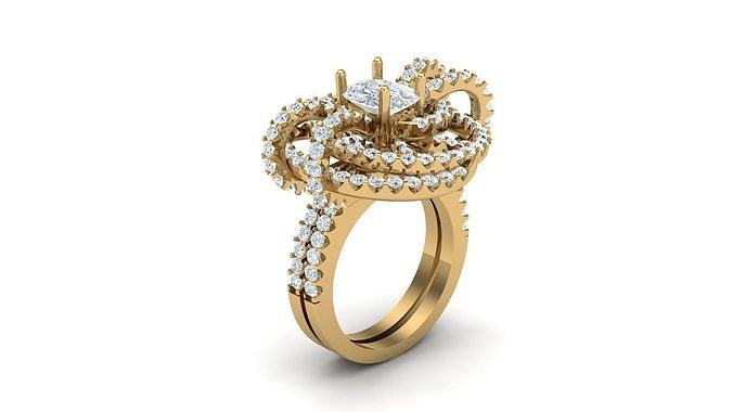 Frauen Diamant Ring Ausführung 2 wm1 57 Schmuck Engagement Hochzeit Ringe Schmucksüchtiger Halsketten Schmuckdesigner Juwelen cad Schmuckdesign Armband Armbänder Diamanten 3D print model - Mito3D