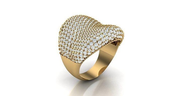 KADIN elmas yüzük versiyon 2 wm1 61 takı nişan düğün mücevher yüzükler bağımlısı kolyeler tasarımcısı mücevherler cad tasarımı bilezik bilezikler elmaslar 3d print model - Mito3D