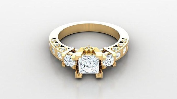 femmes diamant bague version 2 wm1 78 bijoux engagement mariage anneaux accro colliers créateur goujat conception bracelet bracelets diamants 3d print model - Mito3D