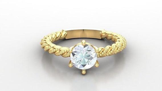 mujer diamante solitario v4 slt 165 joyería joya compromiso Boda anillos anillo joyeria collares diseñadora joyas canalla diseño pulsera esposas diamantes 3d print model - Mito3D