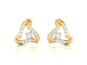 femmes boucle d'oreille bijoux argent imprimable or bague bijou engagement platine diamant gemme mode beauté engagem boucles d'oreilles bracelet 3d print model - Mito3D