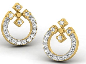 mujer arete joyería joya oro anillo plata diamante imprimible blanco libra esterlina brillante pulsera Moda compromiso collar belleza pendientes 3d print model - Mito3D
