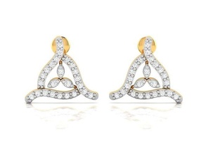 donne orecchino gioielleria orecchini piccolo perno splendere bellezza stampabile moda oro argento gemme cad gioiello diamante 3d print model - Mito3D
