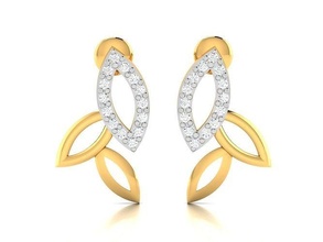 Frauen Ohrring Schmuck Diamant weiblich druckbar cad exklusiv Gold Mode brillant Geschenk Juwel 3dm stl Schädel Kopf Ohrringe 3d print model - Mito3D