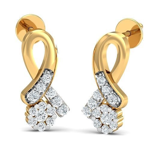donne orecchino perno diamante polo solitario gioielleria gioiello lusso oro moda tendenze antico mescolare taglia Uomini Accessori orecchini gemma 3D print model - Mito3D