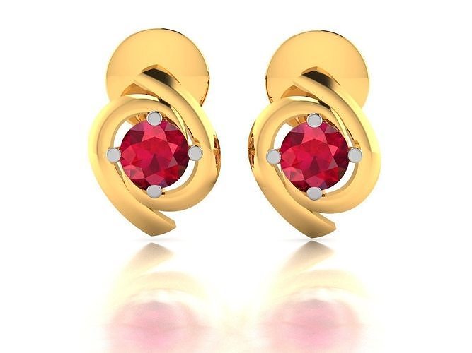 women earring 3dm stl obj fbx render details hoop earrings israel jewelry australia 3dmodel round canada uk usa women diamond earring brilliant printable 20mm delicate  3D print model - Mito3D