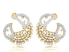 women earring 3dm stl obj fbx render details stud diamond prong solitaire jewelry jewel luxury gold fashion trends antique mix size mens accessories earrings gem 3d print model - Mito3D